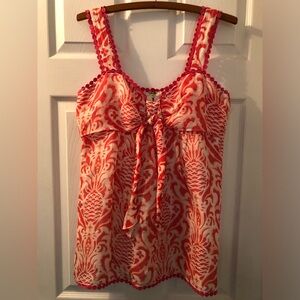 KateSpade peach pineapple print tank top - size 10